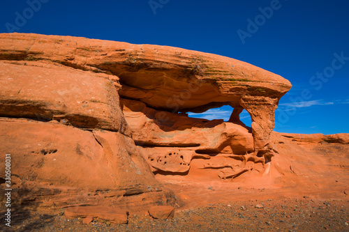 Red rock formation Piano Rock in Valley of Fire, USA