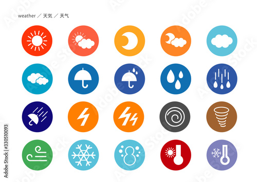 天気のイラストアイコン素材