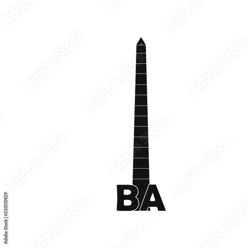 March 5, 2020 buenos aires Argentina: obelisk buenos aires vector icon