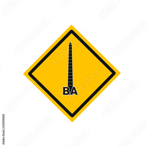 March 5, 2020 buenos aires Argentina: obelisk buenos aires vector icon