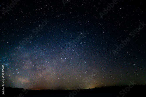Fototapeta Naklejka Na Ścianę i Meble -  night sky with stars and clouds
