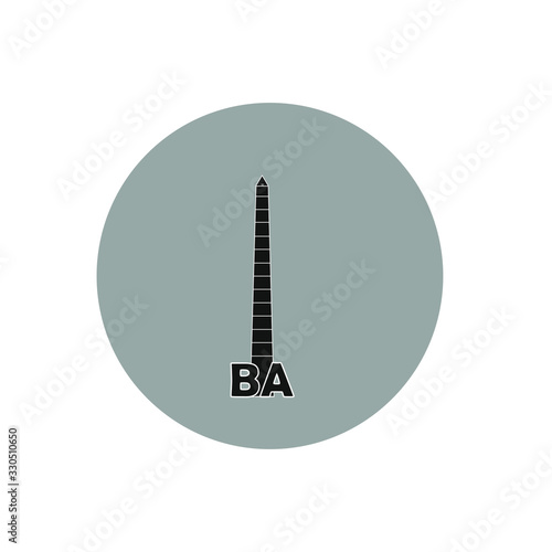 March 5, 2020 buenos aires Argentina: obelisk buenos aires vector icon