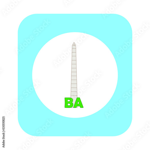 March 5, 2020 buenos aires Argentina: obelisk buenos aires vector icon