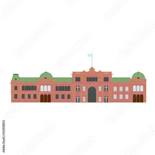 Argentine presidential house, also called pink house in Buenos Aires city