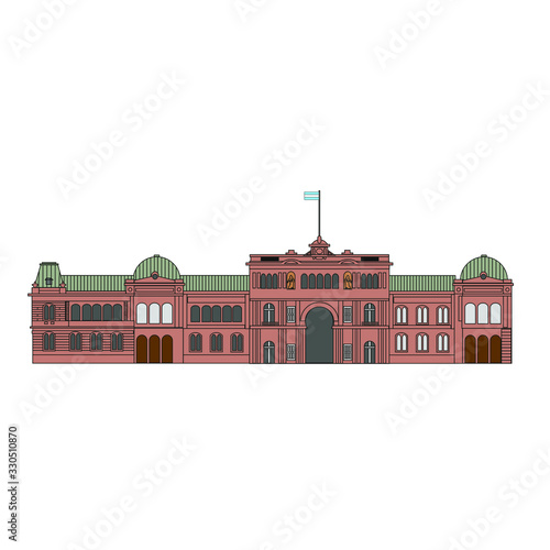 Argentine presidential house, also called pink house in Buenos Aires city