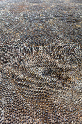 Cobbled pavement made of ro...