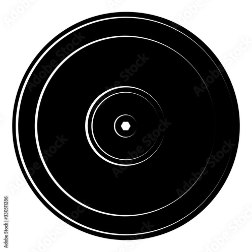 Olympic track & field discus top view