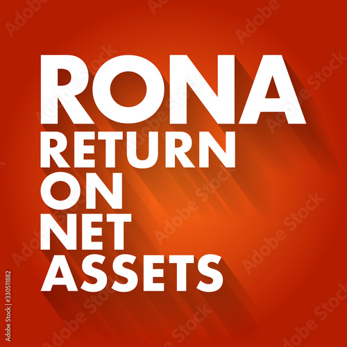 Wallpaper Mural RONA - Return On Net Assets acronym, business concept background Torontodigital.ca