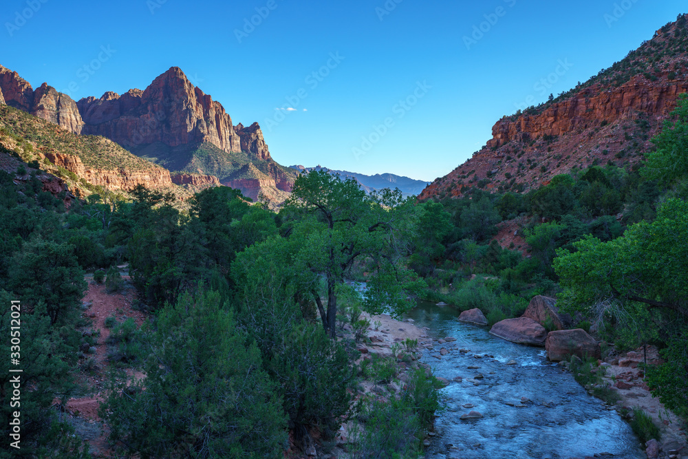 the watchman from parus trail in zion national park, usa the watchman from parus trail in zion national park, usa