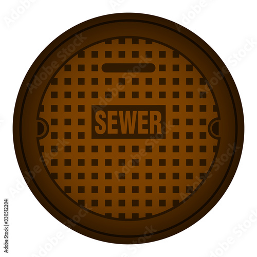 Circular manhole cover for city street