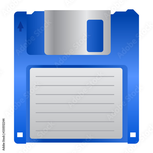3.5-inch blue floppy disc icon