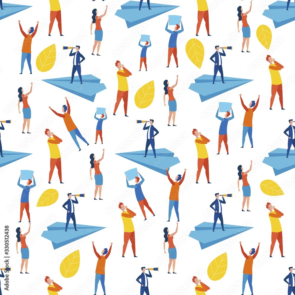 Successful Leadership Team Employees Pattern. Men and Women Encourage Each other to Achieve Goal. Manager and his Subordinates Together Discuss Issues Relating to Management Style. Successful Leadership Team Employees Pattern. Men and Women Encourage Each other to Achieve Goal. Manager and his Subordinates Together Discuss Issues Relating to Management Style.
