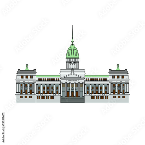 building of national congress of argentina, in city of buenos aires