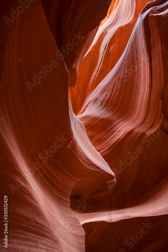 Red rock formations in slot canyon Lower Antelope Canyon at Page, USA
