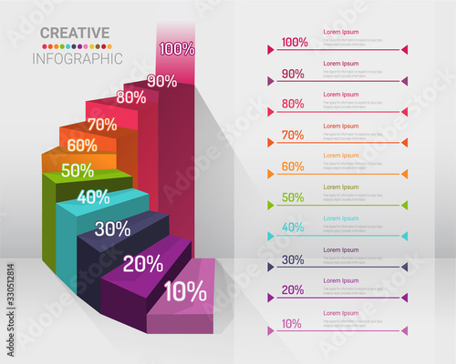 Infographic design template with 9 options, Can be used for process diagram, presentations, workflow layout, banner, flow chart, info graph.