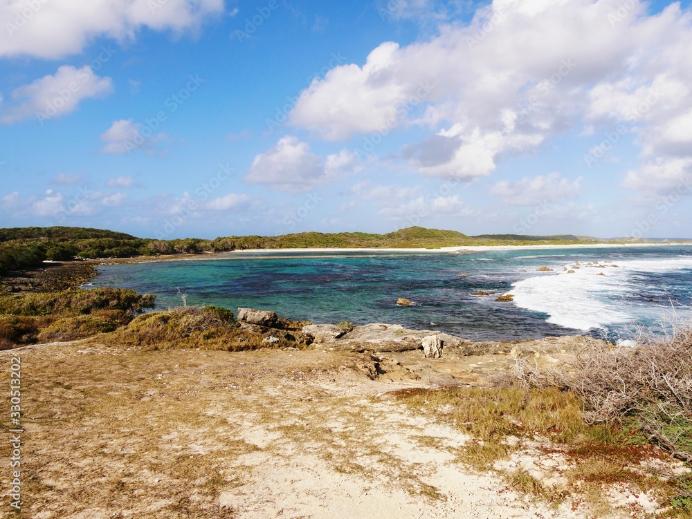 Anse des Salines vue de la Pointe des châteaux en Guadeloupe Anse des Salines vue de la Pointe des châteaux en Guadeloupe