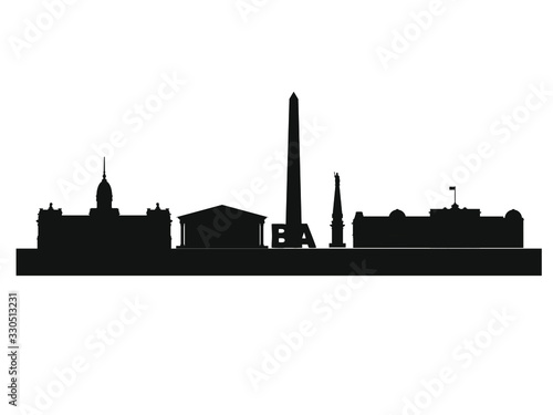 vector, skyline of Buenos Aires city in Argentina
