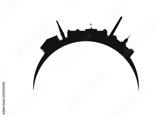 vector, skyline of Buenos Aires city in Argentina