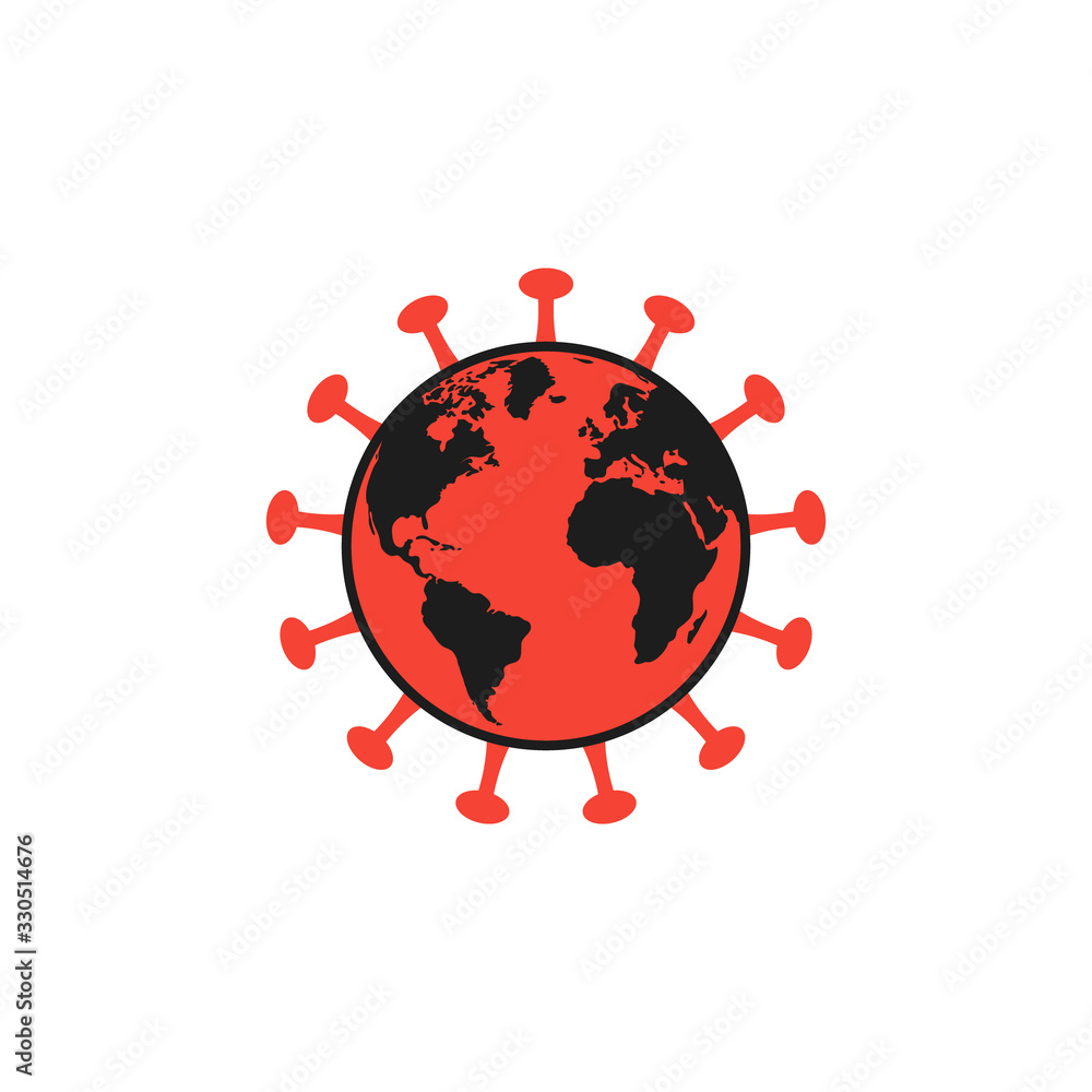 COVID-19 global outbreak. Vector. Isolated. COVID-19 global outbreak. Vector. Isolated.