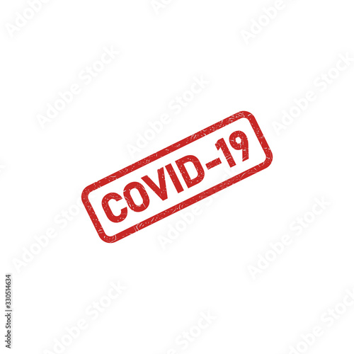 Novel Coronavirus or COVID-19 stamp. Vector illustration.