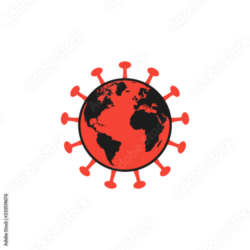 COVID-19 global outbreak. Vector. Isolated.