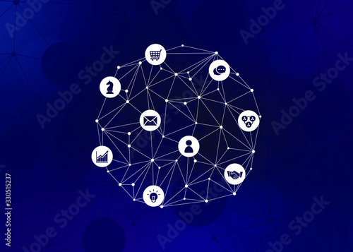 Cloud technology icon for global business concept abstract background for illustrator