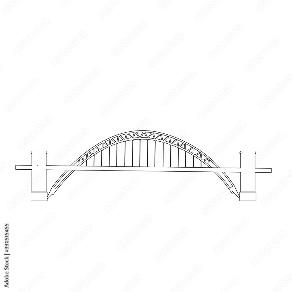 vector of Swing Bridge in Gateshead City Stock Vector Adobe Stock