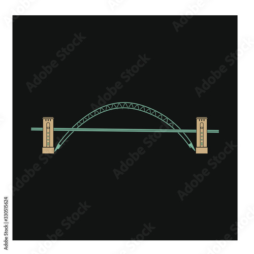vector of Swing Bridge in Gateshead City