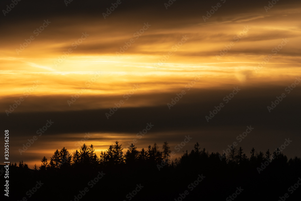Fototapeta premium Abendrot am Hochkogel