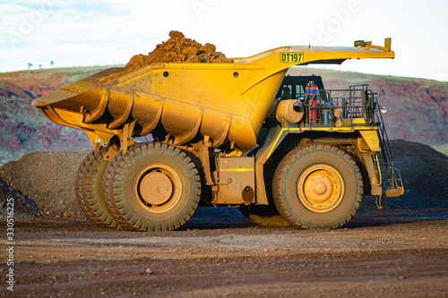 Dump truck on iron ore mine