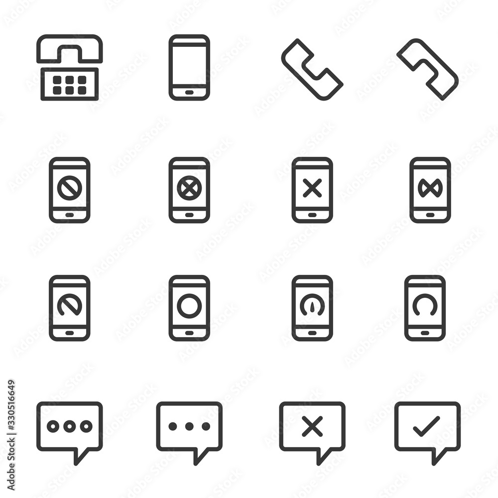 .communication icons Phone Vector Illustration