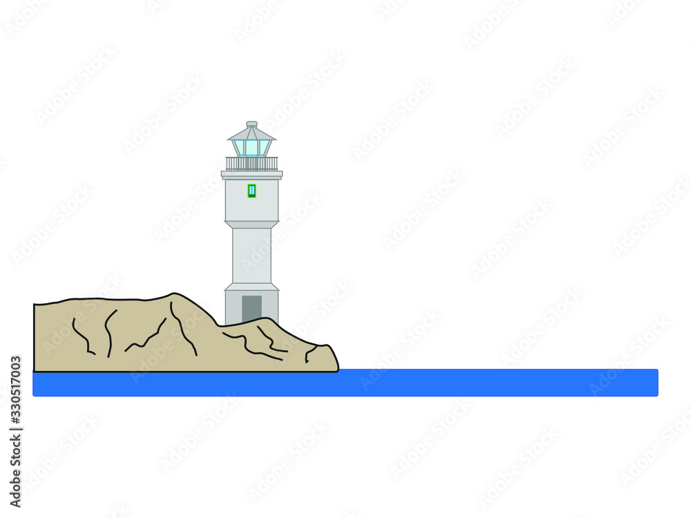 Lighthouse of Akranes, Iceland vector Lighthouse of Akranes, Iceland vector