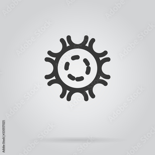 Virus Icon or Logo Vector illustration 