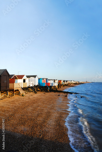 イギリス可愛らしい浜辺の小屋
