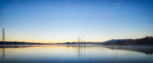 Bellus Reservoir at sunrise  Spain