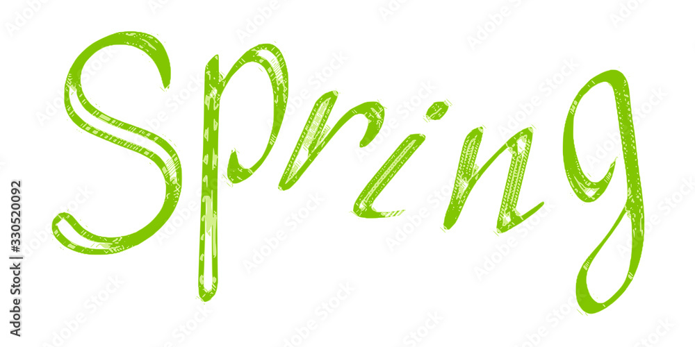 Lettering spring. Holiday inscription with, handwritten. Lettering spring. Holiday inscription with, handwritten.
