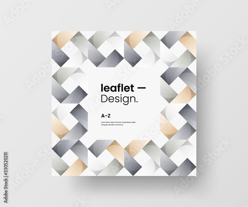 Amazing business advertisement vector mural art square banner mock up. Modern corporate abstract geometric illustration design layout background. Company identity quadrangle texture brochure template.