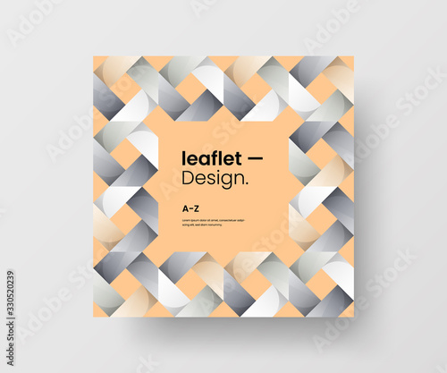 Amazing business advertisement vector mural art square banner mock up. Modern corporate abstract geometric illustration design layout background. Company identity quadrangle texture brochure template.