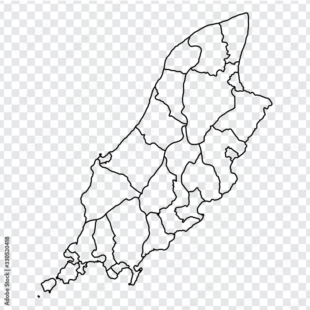 Blank map Isle Of Man. High quality map Isle Of Man with provinces on