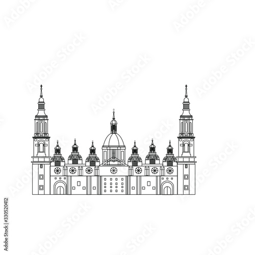 Basilica del Pilar cathedral in Zaragoza city Spain