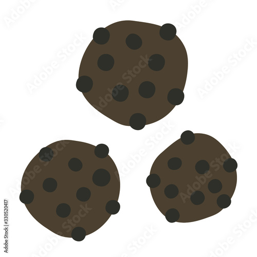 Cookies. Cookies with chocolate. Shortbread. Shortbread cookies with chocolate. Delicious cookies. Vector illustration of cookies. Vector illustration of cookies with chocolate. Vector illustration.