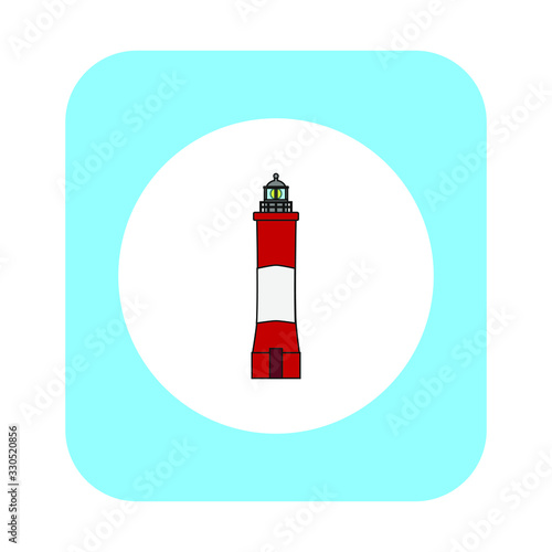 lighthouse end of the world in Tierra del Fuego in Argentina