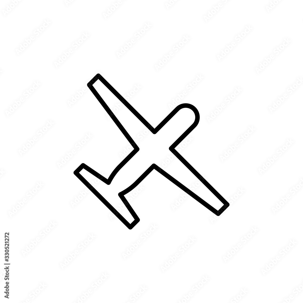 Fototapeta premium Vector illustration, plane icon design