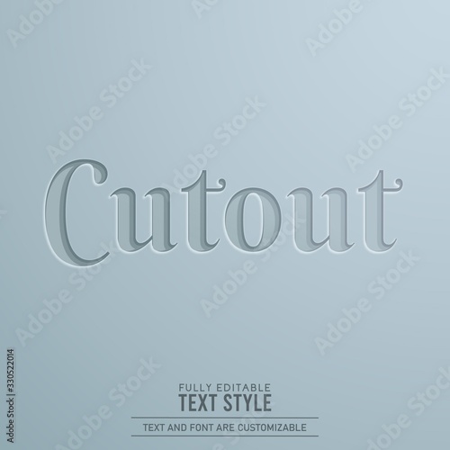 Cutout paper 3D editable text effect