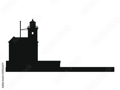 vector, lighthouse Holland Harbor Light, United States