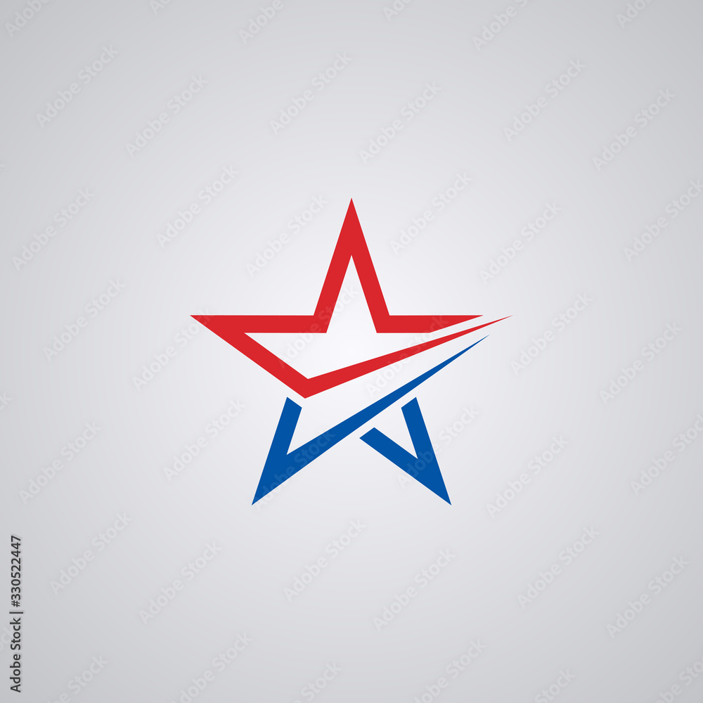 Obraz premium American Star Logo Design
