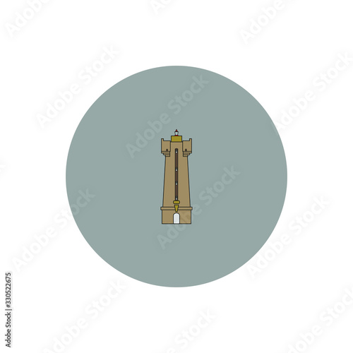 Lighthouse of mean ruz in france vector
