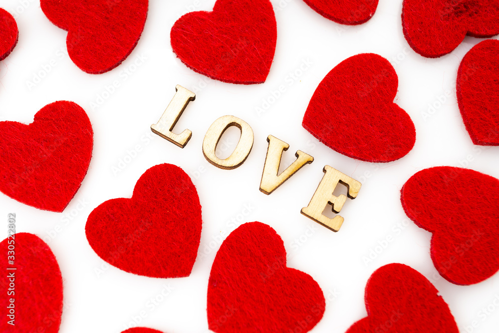 lettering of word With Love. Red heart and love word seamless pattern. lettering of word With Love. Red heart and love word seamless pattern.