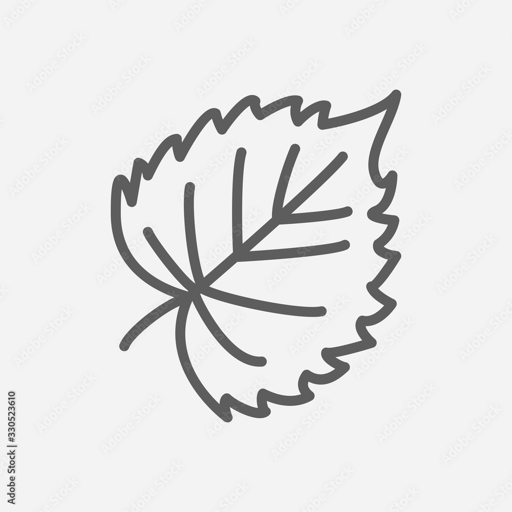 Linden icon line symbol. Isolated vector illustration of icon sign concept for your web site