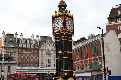 Canvas Print Clock neat to Victoria Station in London